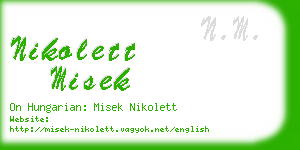 nikolett misek business card